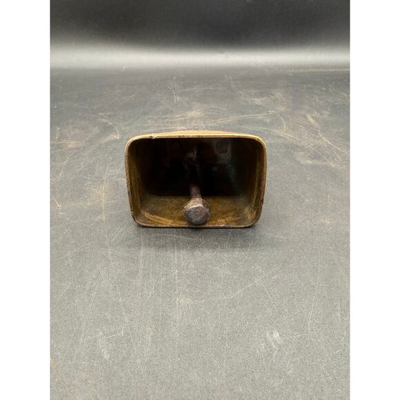 Antique Farmhouse Rustic Small Brass Cowbell - Picture 6 of 8